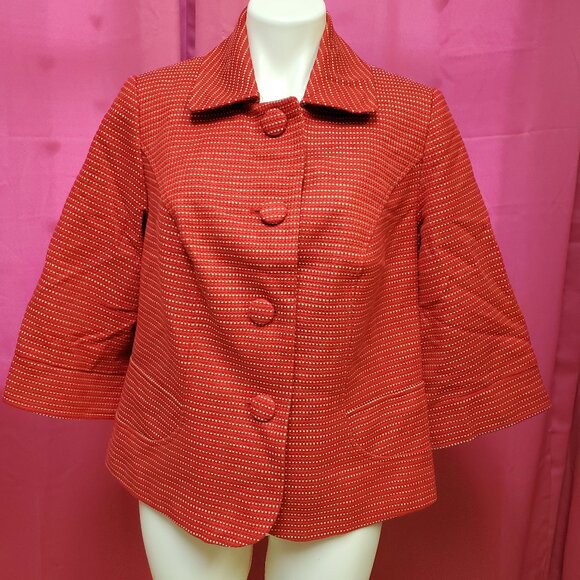Lane Bryant Jackets & Blazers - #239 Lane Bryant Red Dress Jacket Blazer Size 14